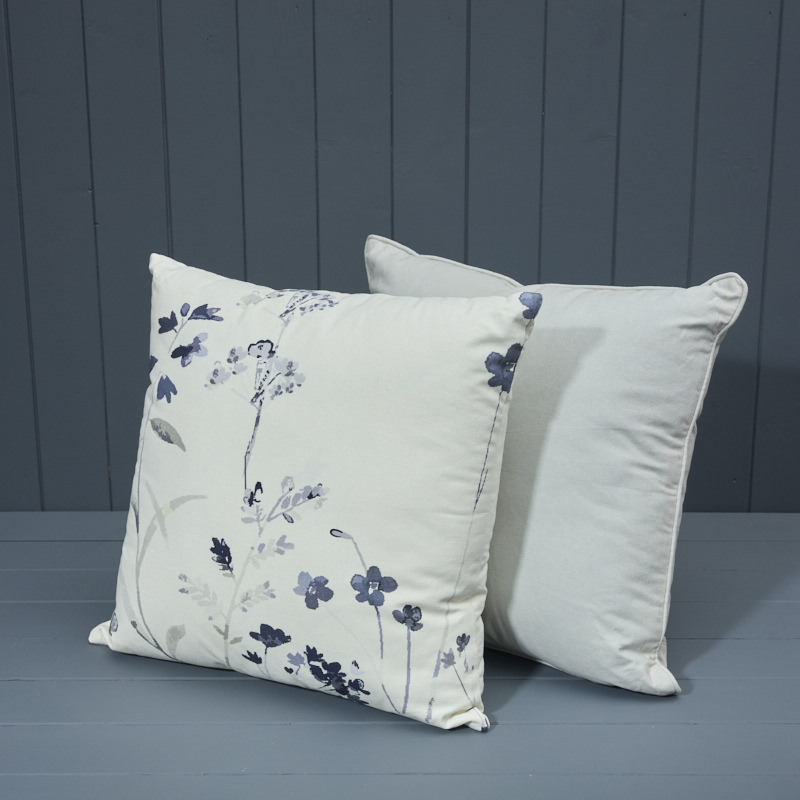 Floral Watercolour Cushion with pairing Mint Cushion