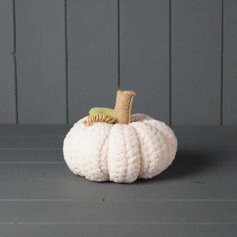 13cm Cream Fabric Pumpkin