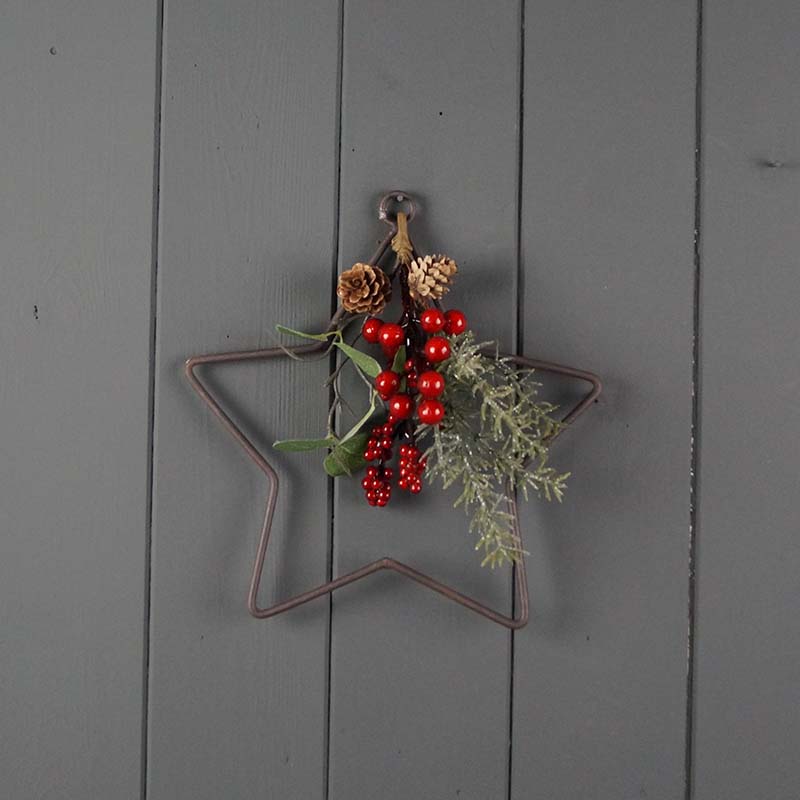 Wire Star Wreath (20cm) detail page