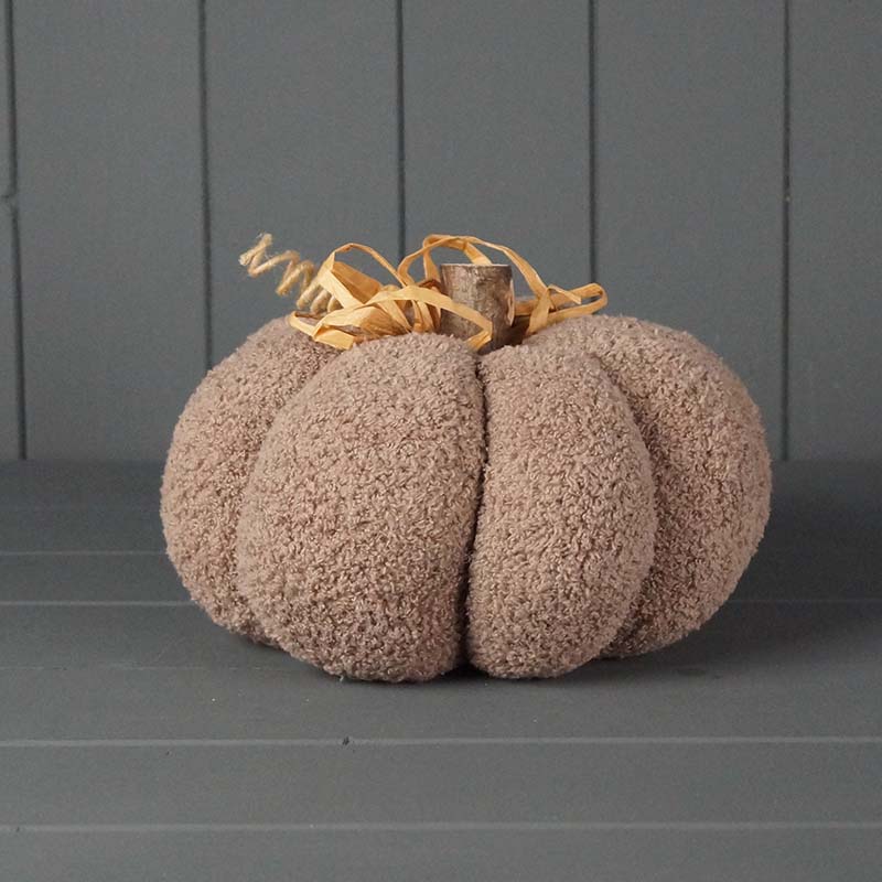 20cm Beige Fabric Pumpkin