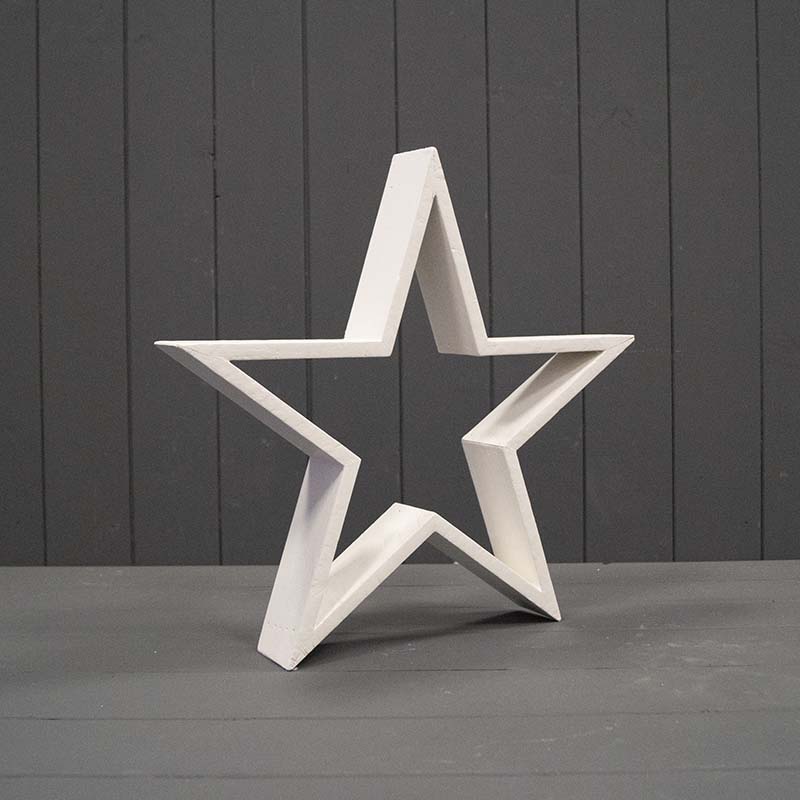 White Wooden Star (36cm) detail page