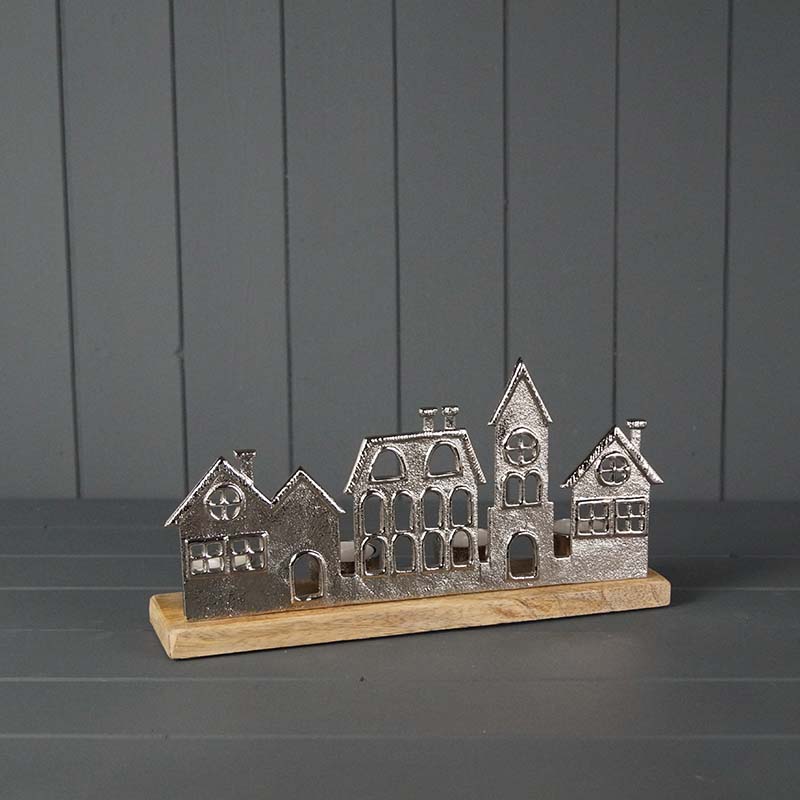 Metal Townscape Tealight Holder (32cm) detail page