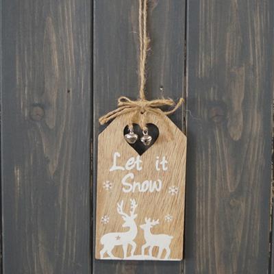Set of Two Wooden Christmas Signs detail page