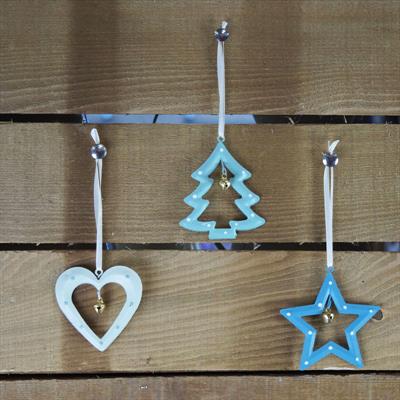 Set of Three Metal Ornaments