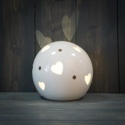 Ceramic Heart Globe with LED Lights