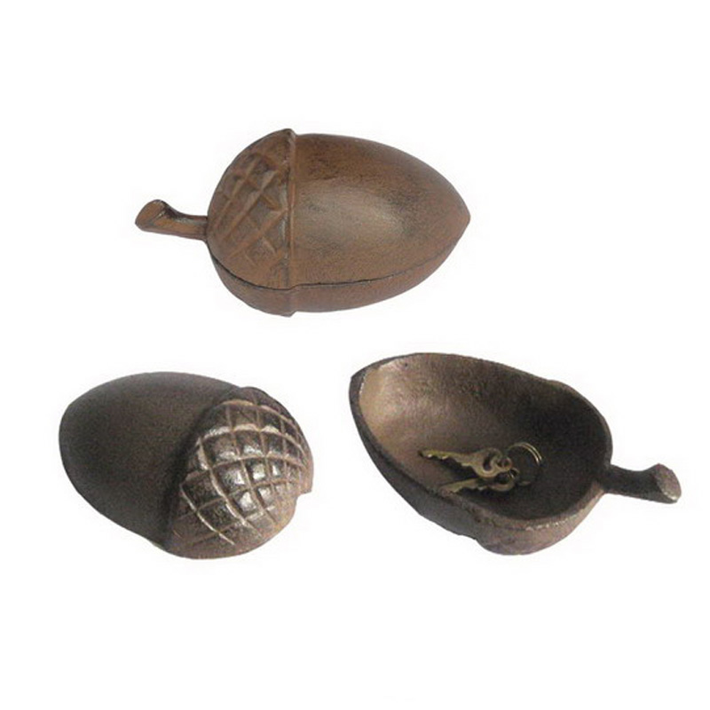 Cast Iron Outdoor Key Safe in the Shape of an Acorn