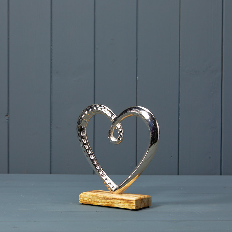 Silver Metal Heart Decoration