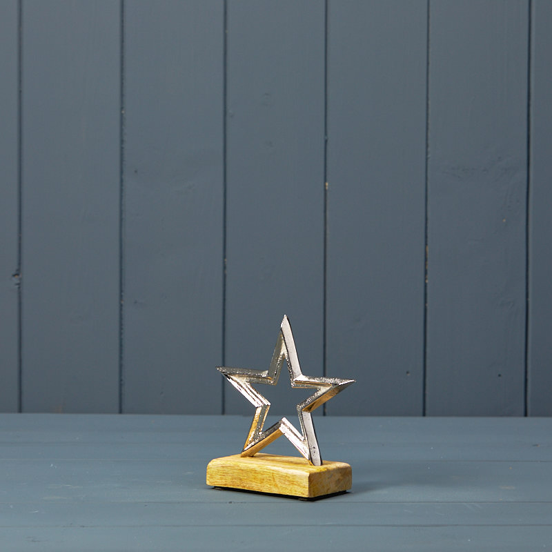 Star on Wooden Base
