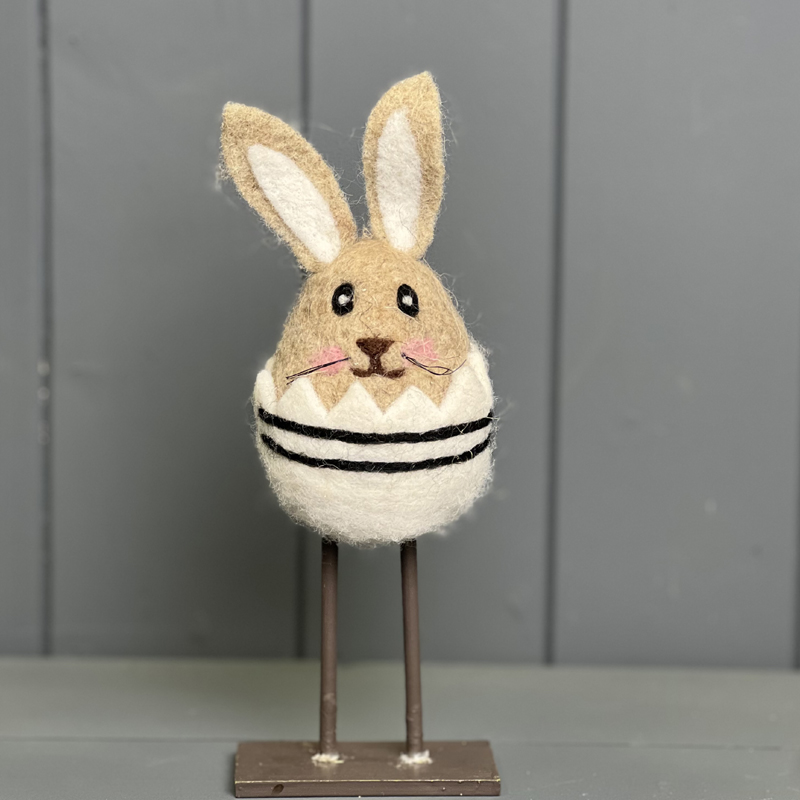 Felt Rabbit in Easter Egg 