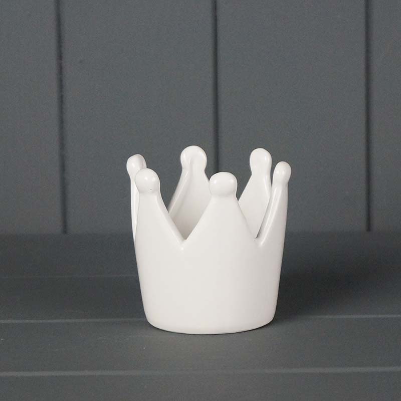 8cm Ceramic Crown Tealight