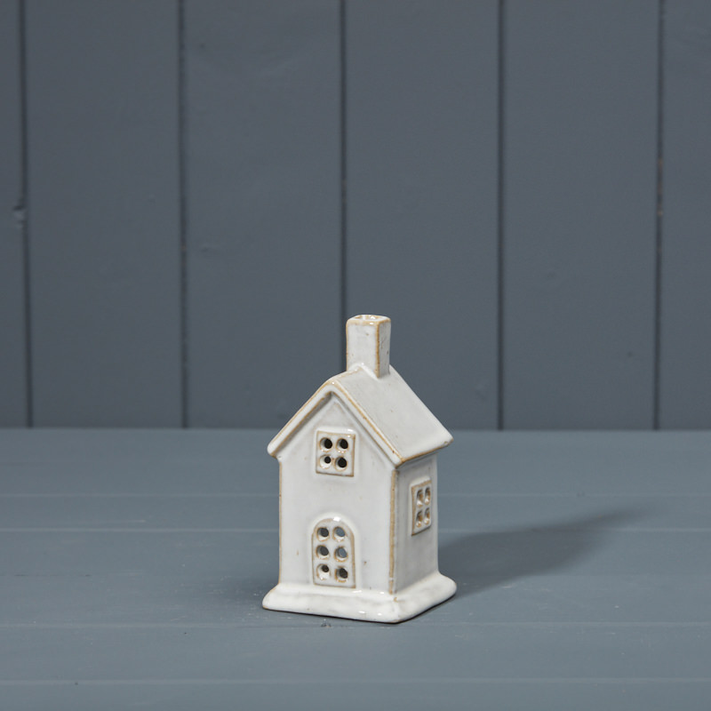 Ceramic House Tealight Holder (12.5cm) detail page