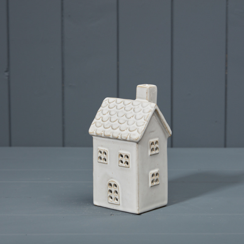 Ceramic House Tealight Holder (15.5cm) detail page