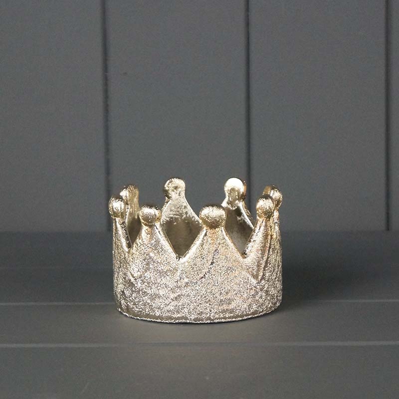 Champagne Ceramic Crown Tealight (9.5cm) detail page