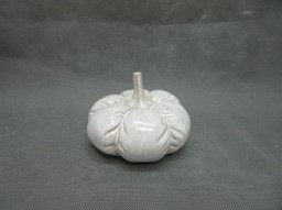 Glazed Ceramic Pumpkin Ornament