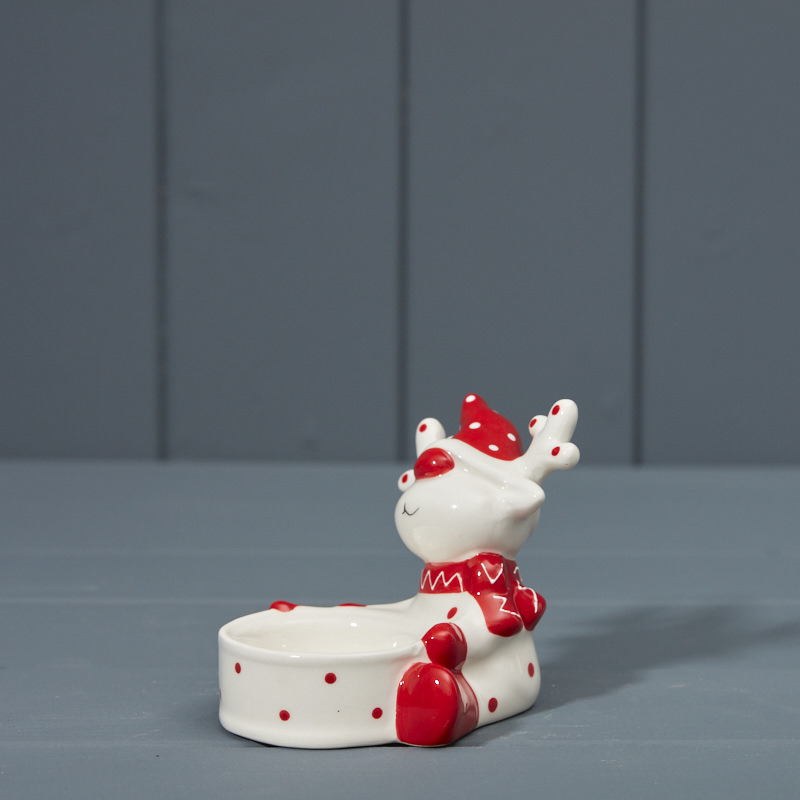Ceramic Reindeer Tealight Holder