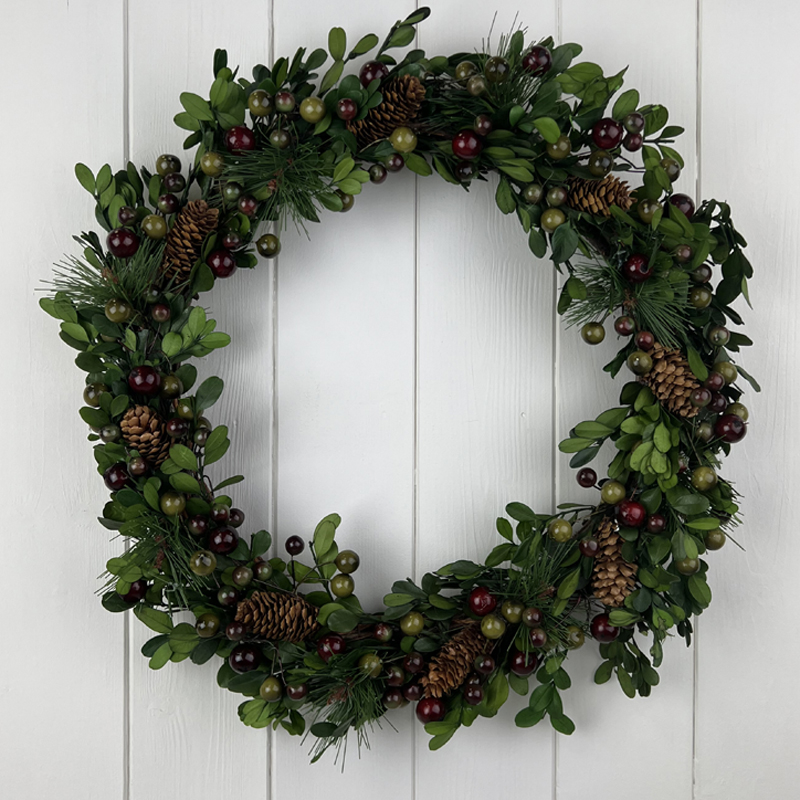 Pinecone and Berry Natural Wreath